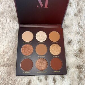 Morphe Neutral & Shimmer 9‑Shade Eyeshadow Palette — Warm Browns and Golds